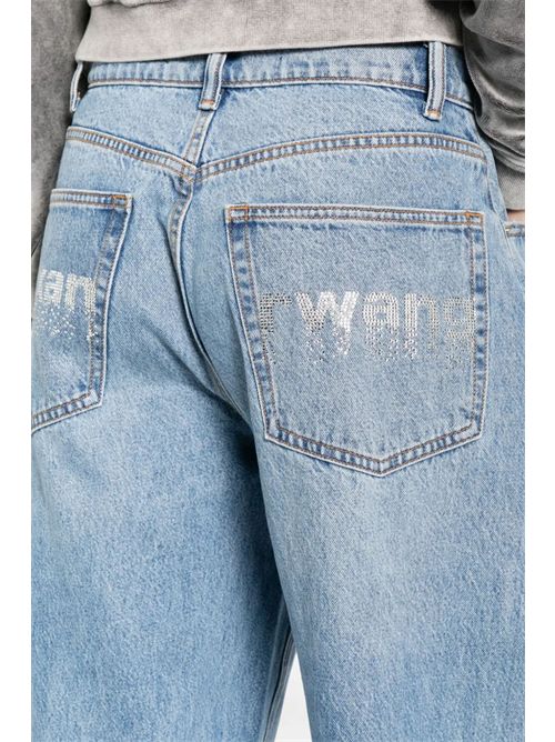 Jeans con logo in strass ALEXANDER WANG | 4DC1264111486